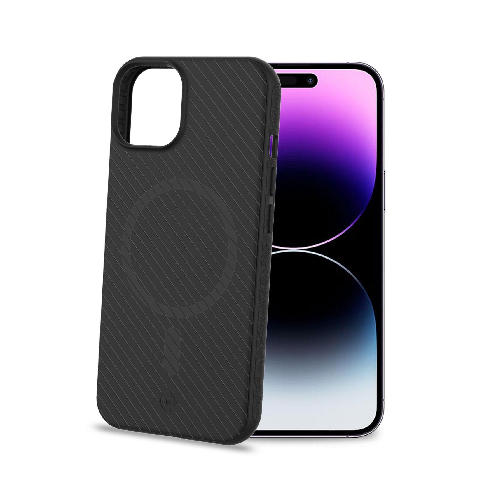 Celly UltraMag - Cover per cellulare - compatibile MagSafe - policarbonato, TPU (poliuretano termoplastico) - nero - per Apple iPhone 14 Plus