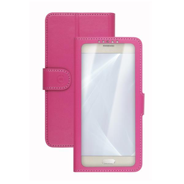Celly Unicaview XL - Flip cover per cellulare - rosa