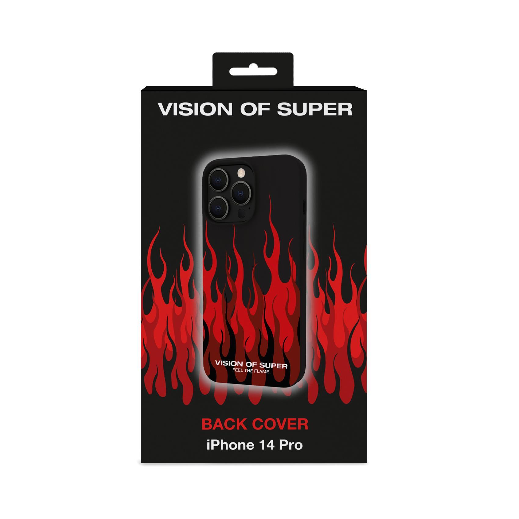 Celly VosCromo - Cover per cellulare - TPU (poliuretano termoplastico), rivestimento in silicone - nero - Vision of Super - per Apple iPhone 14 Pro