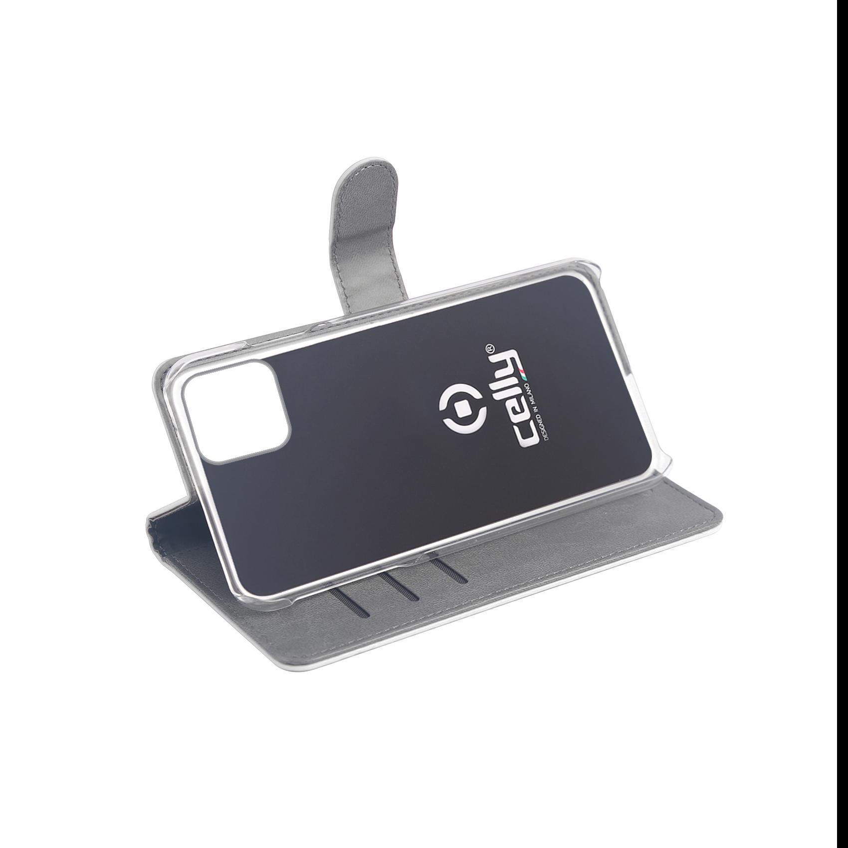 Celly Wally - Flip cover per cellulare - similpelle - bianco - per Apple iPhone 11