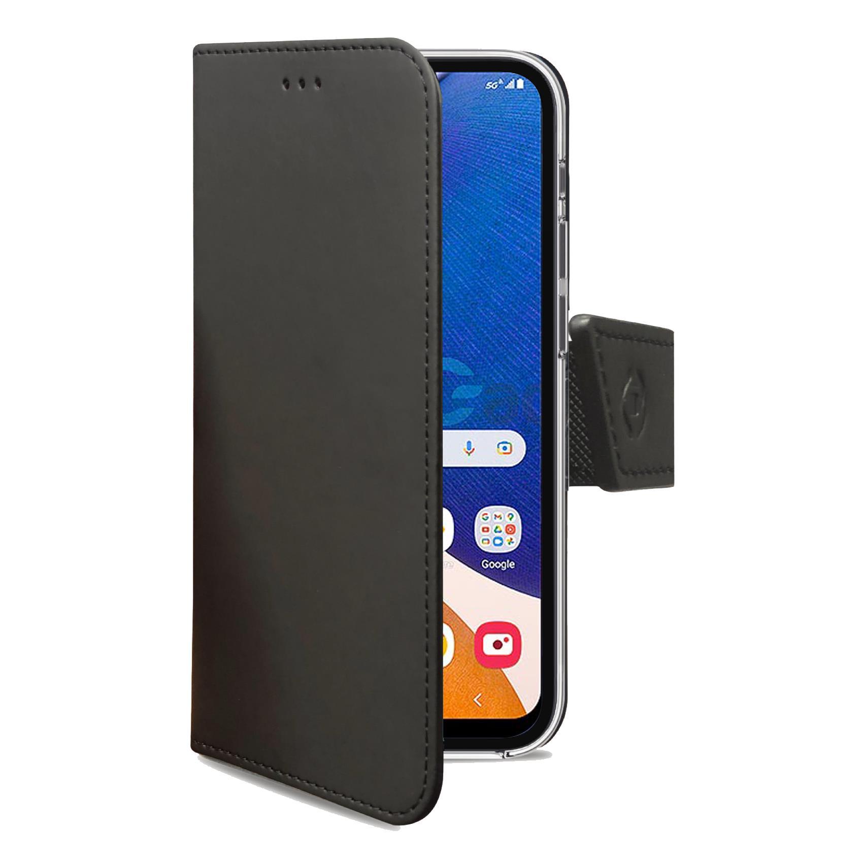 Celly Wally - Flip cover per cellulare - similpelle - nero - per Samsung Galaxy A14
