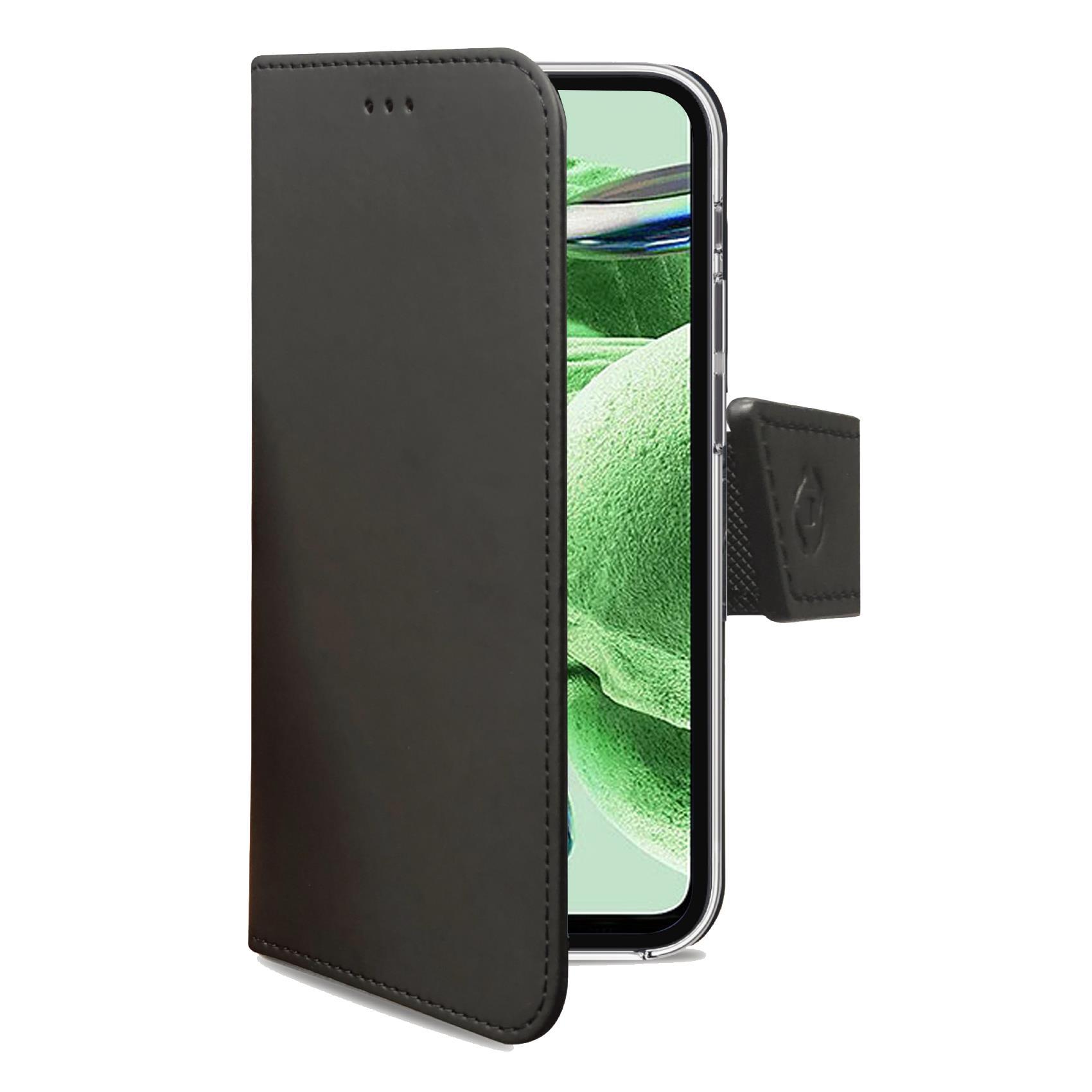 Celly Wally - Flip cover per cellulare - similpelle - nero - per Xiaomi Redmi Note 12