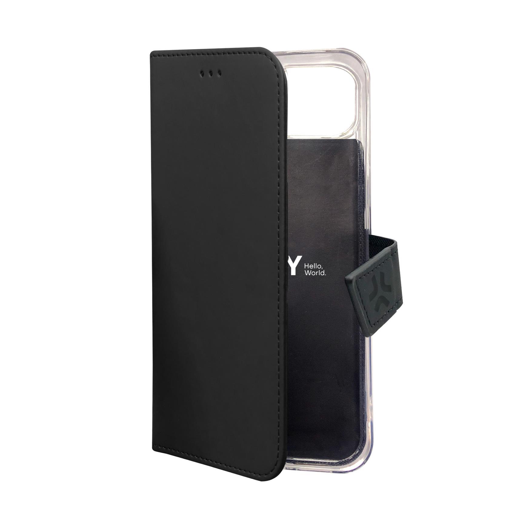 Celly WALLY1055, Custodia a borsellino, Apple, iPhone 15 Plus, 17 cm (6.7?), Nero
