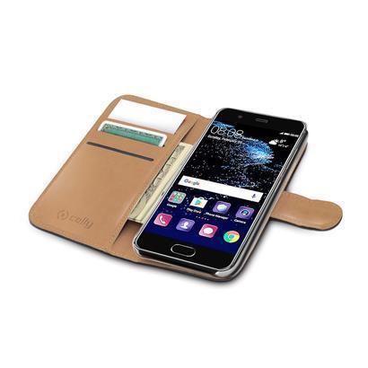 Celly Wally - Flip cover per cellulare - plastica, similpelle - per Huawei P10 Plus