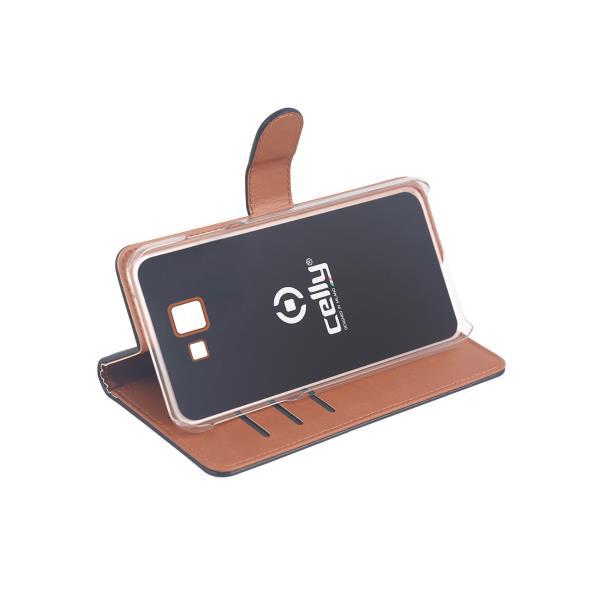 Celly Wally WALLY788 - Flip cover per cellulare - plastica, finta pelle - per Samsung Galaxy J4+