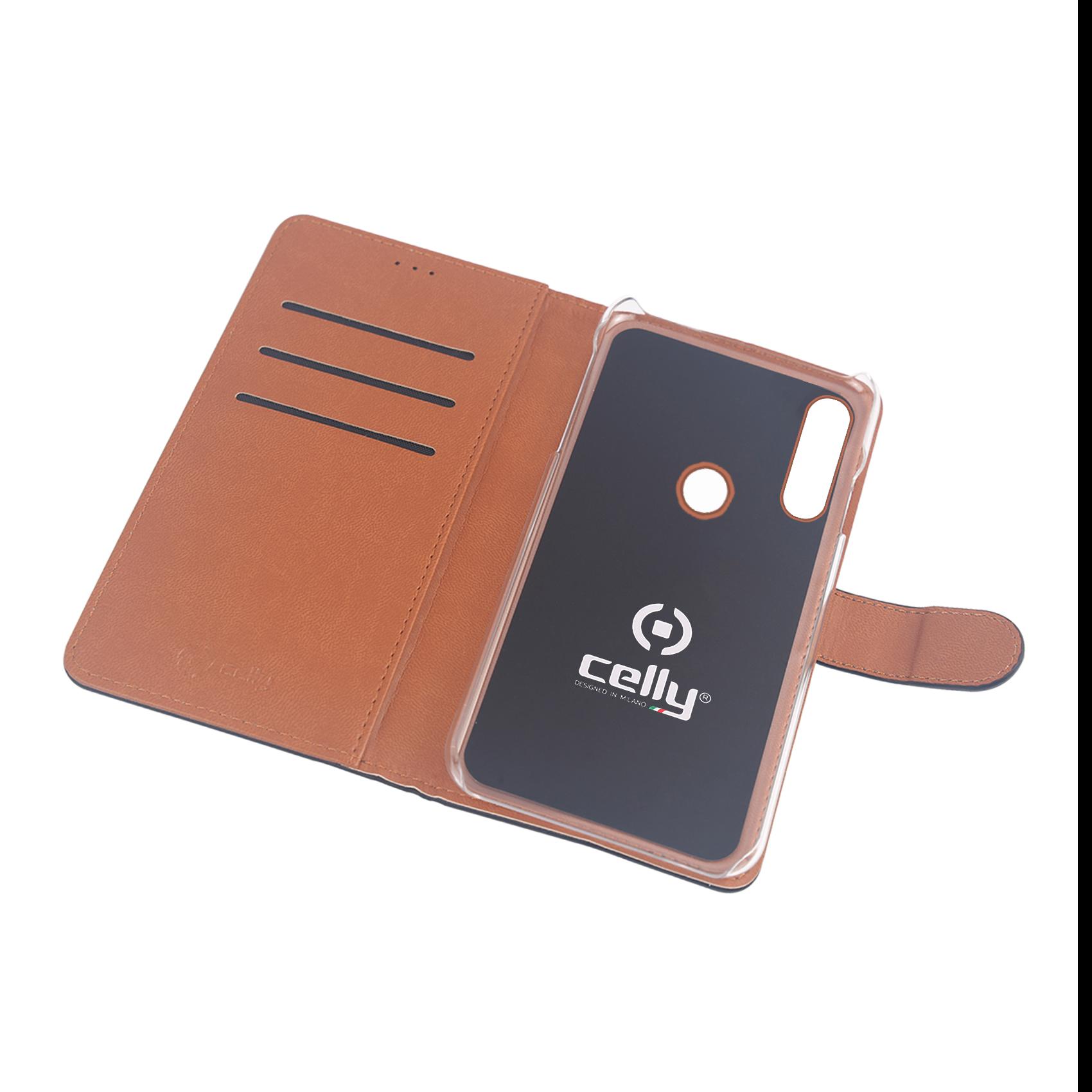 Celly Wally - Flip cover per cellulare - similpelle - nero - per Samsung Galaxy A60, M40