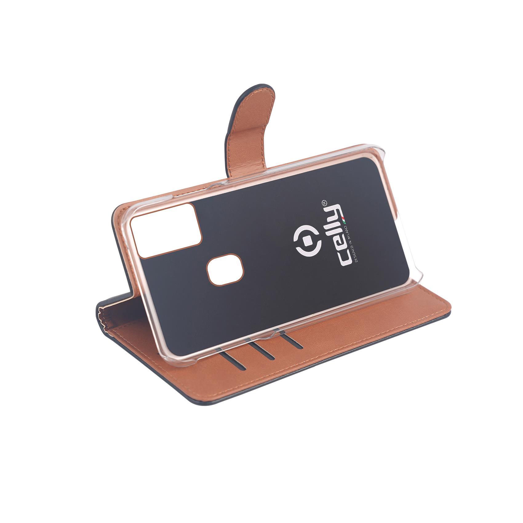 Celly Wally WALLY920 - Flip cover per cellulare - similpelle - nero - per Samsung Galaxy A21s