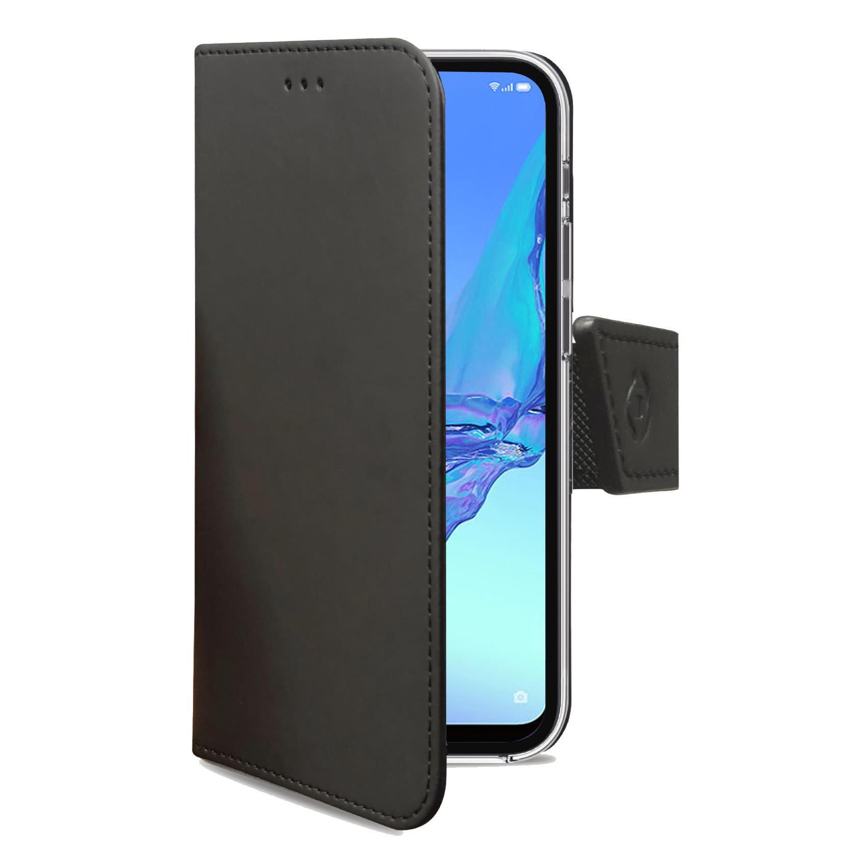 Celly Wally - Flip cover per cellulare - similpelle - nero - per OPPO A53, A53s