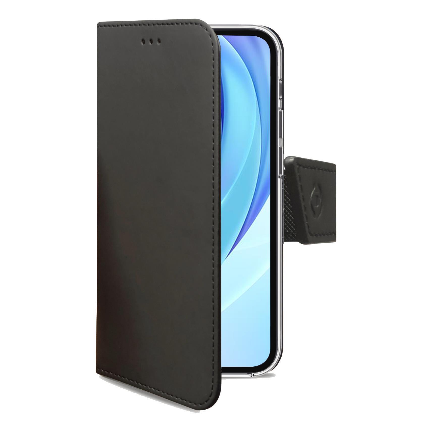Celly Wally - Flip cover per cellulare - similpelle - nero - per Xiaomi MI 11 Lite, 11 Lite 5G
