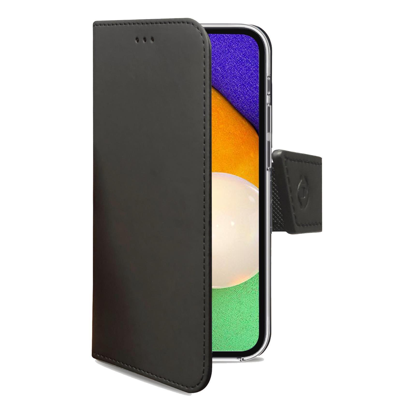 Celly Wally - Flip cover per cellulare - similpelle - nero - per Samsung Galaxy A03s