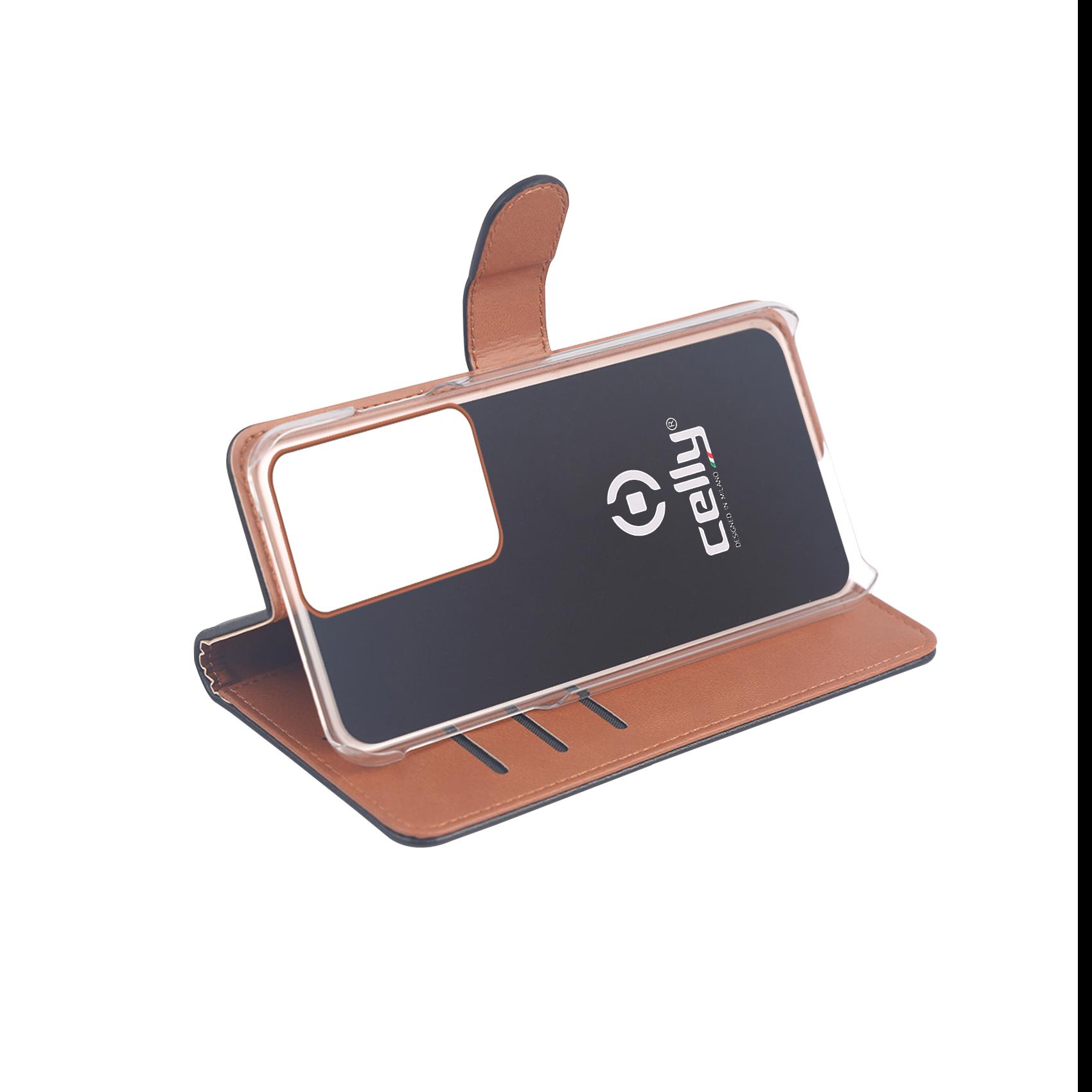 Celly Wally WALLY991 - Flip cover per cellulare - similpelle - nero - per Samsung Galaxy S20 Ultra, S20 Ultra 5G