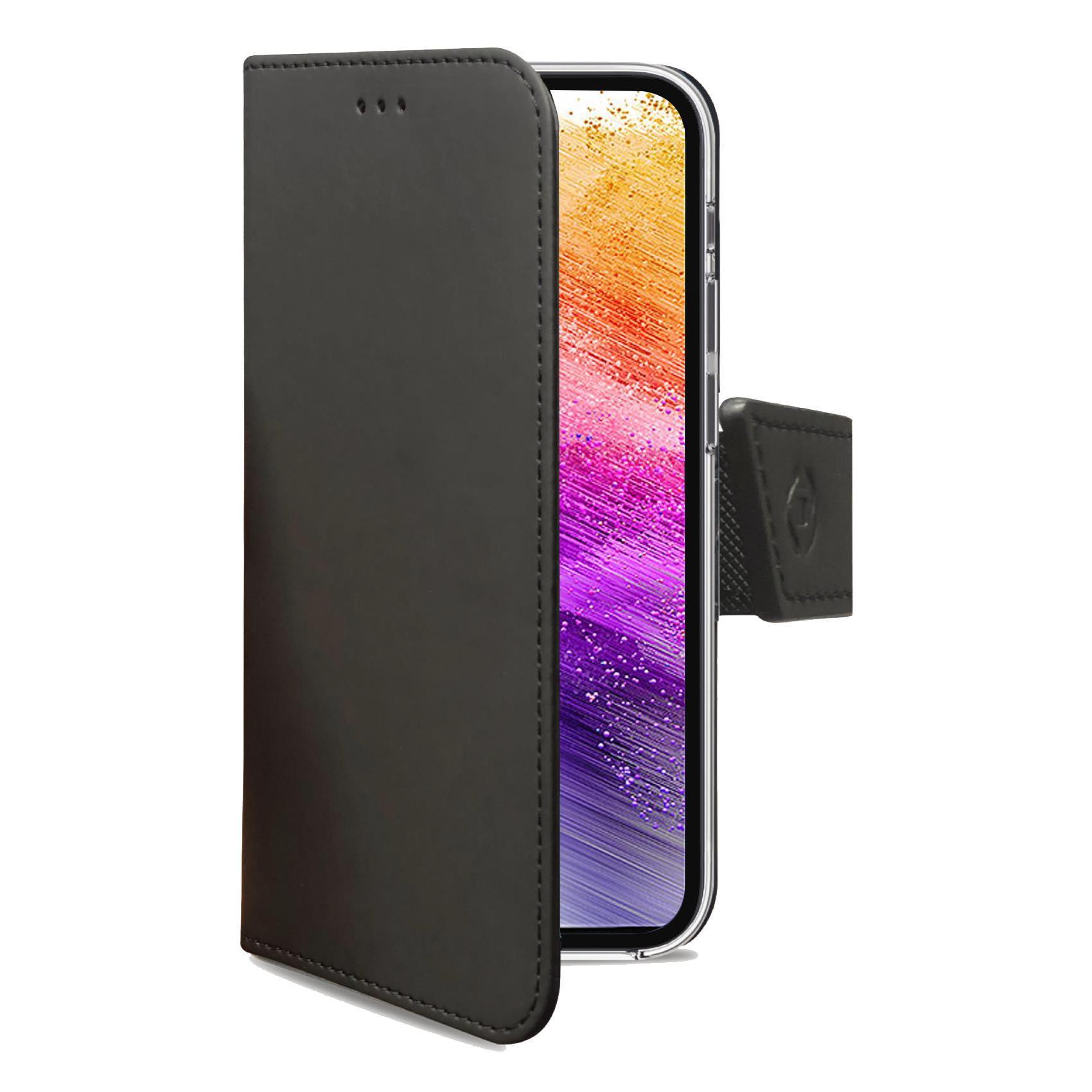 Celly Wally - Flip cover per cellulare - similpelle - nero - per Samsung Galaxy A73 5G