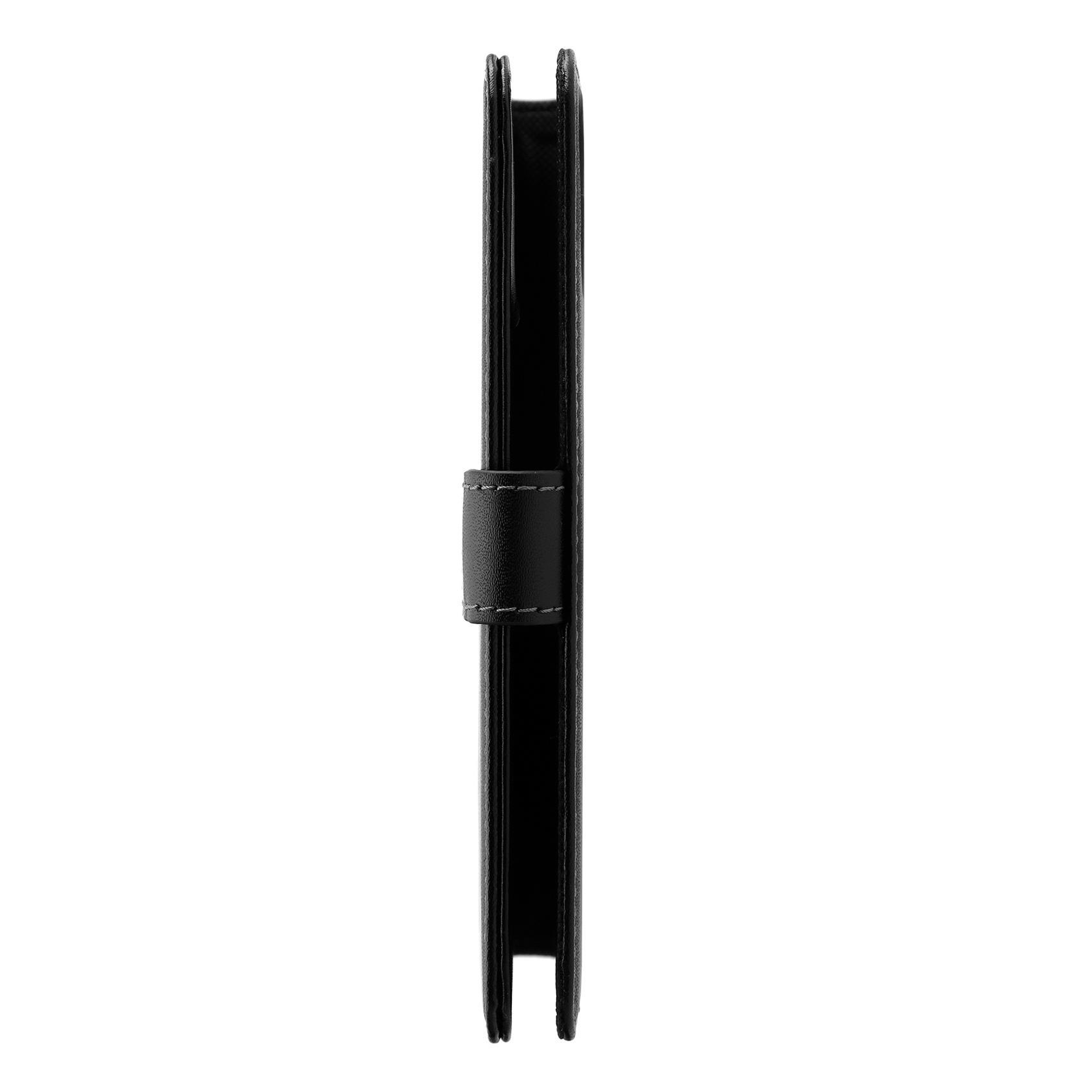 Celly Wallymag - Flip cover per cellulare - compatibile MagSafe - plastica, similpelle - nero - per Apple iPhone 13 Pro