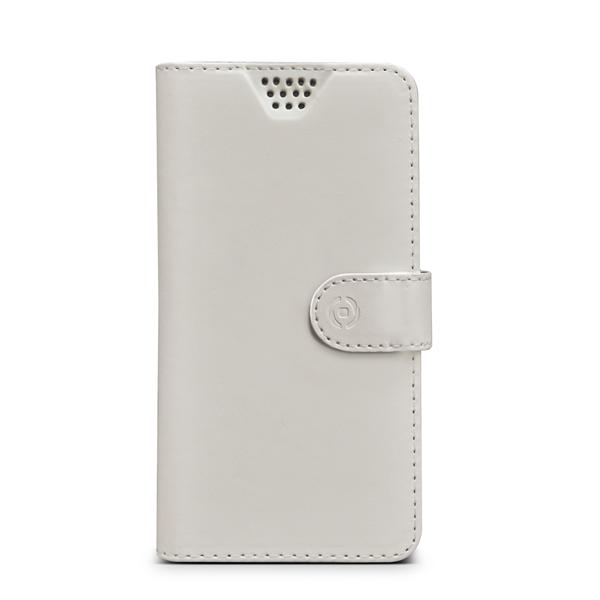 Celly Wally Unica XXL - Flip cover per cellulare - ecopelle - bianco