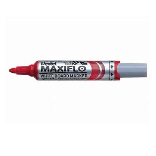Marcatore per lavagne MaxiFlo - punta conica 6 mm - rosso - Pentel