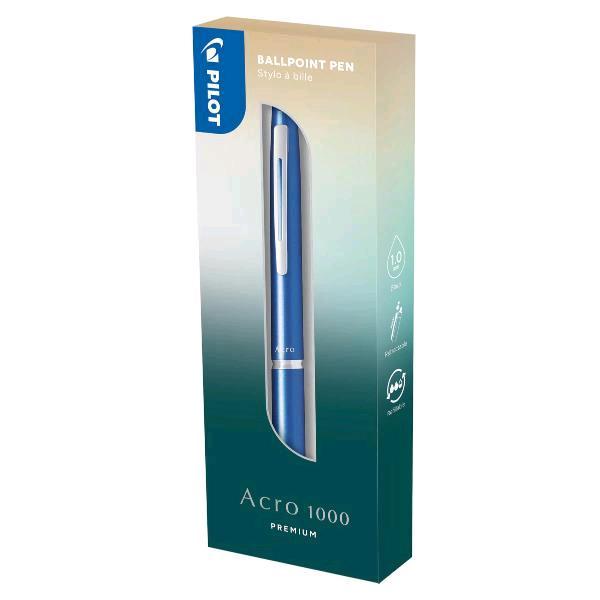 Penna a sfera scatto Acro 1000 - punta 1.0 mm - fusto azzurro - Pilot