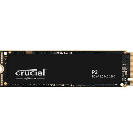 CRUCIAL P3 CT1000P3SSD8SSD SSD M.2 2280 NVME 1.000GB PCIE3.0X4 3D NAND READ 3500MB/S WRITE 3000MB/S BLACK