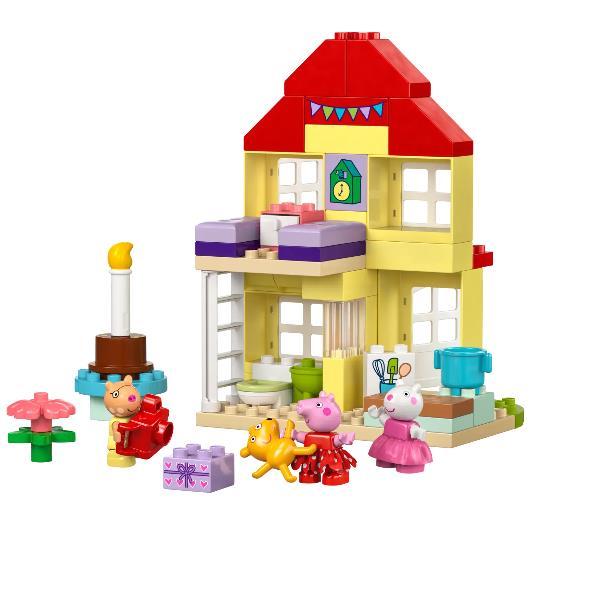 LEGO DUPLO LA CASA DEL COMPLEANNO DI PEPPA PIG CON 3 PERSONAGGI E TORTA DI COMPLEANNO