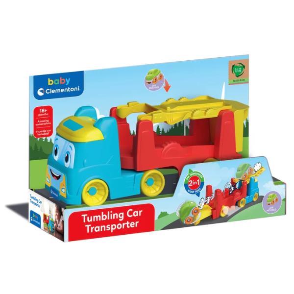 CLEMENTONI TUMBLING CARS TRASPORTER CON CAMION TRASPORTATORE IN PLASTICA RICICLATA