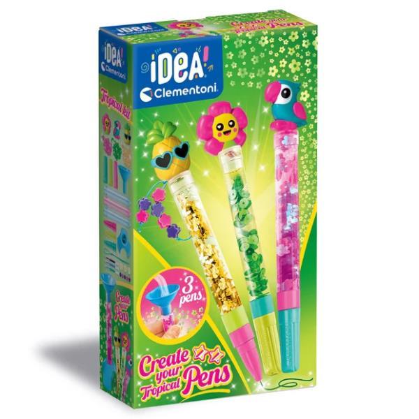CLEMENTONI IDEA CREATE YOUR TROPICAL PENS LABORATORIO PENNE GIOCO CREATIVO