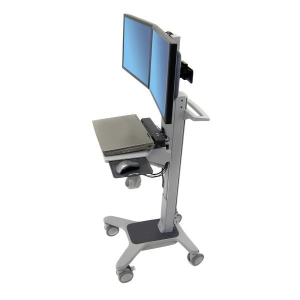 Ergotron Neo-Flex WideView WorkSpace - Carrello - Tecnologia brevettata Constant Force - per 2 display LCD/attrezzatura per pc - duale - Alluminio, acciaio verniciato a polvere, plastica di alta qualità - due toni di grigio - dimensione schermo: fino a 22
