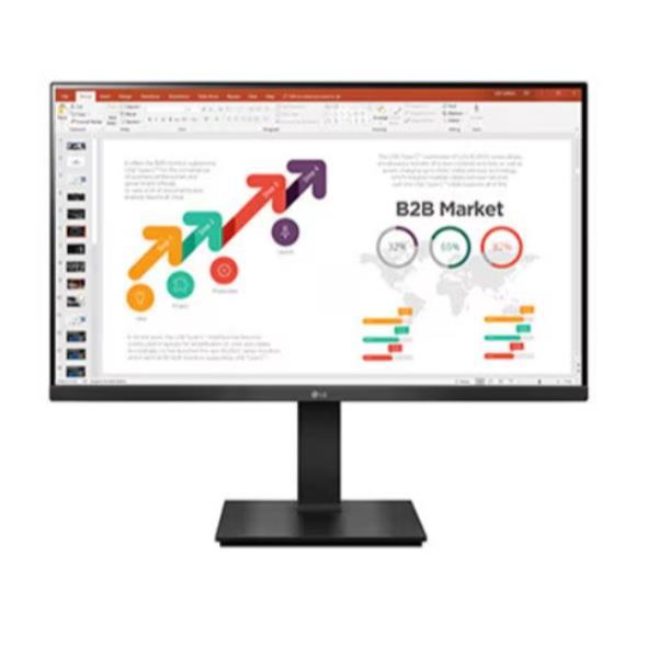 LG 27BP45YP-B - Monitor a LED - 27" - 1920 x 1080 Full HD (1080p) @ 75 Hz - IPS - 250 cd/m² - 1000:1 - 5 ms - HDMI, VGA, DisplayPort - nero opaco