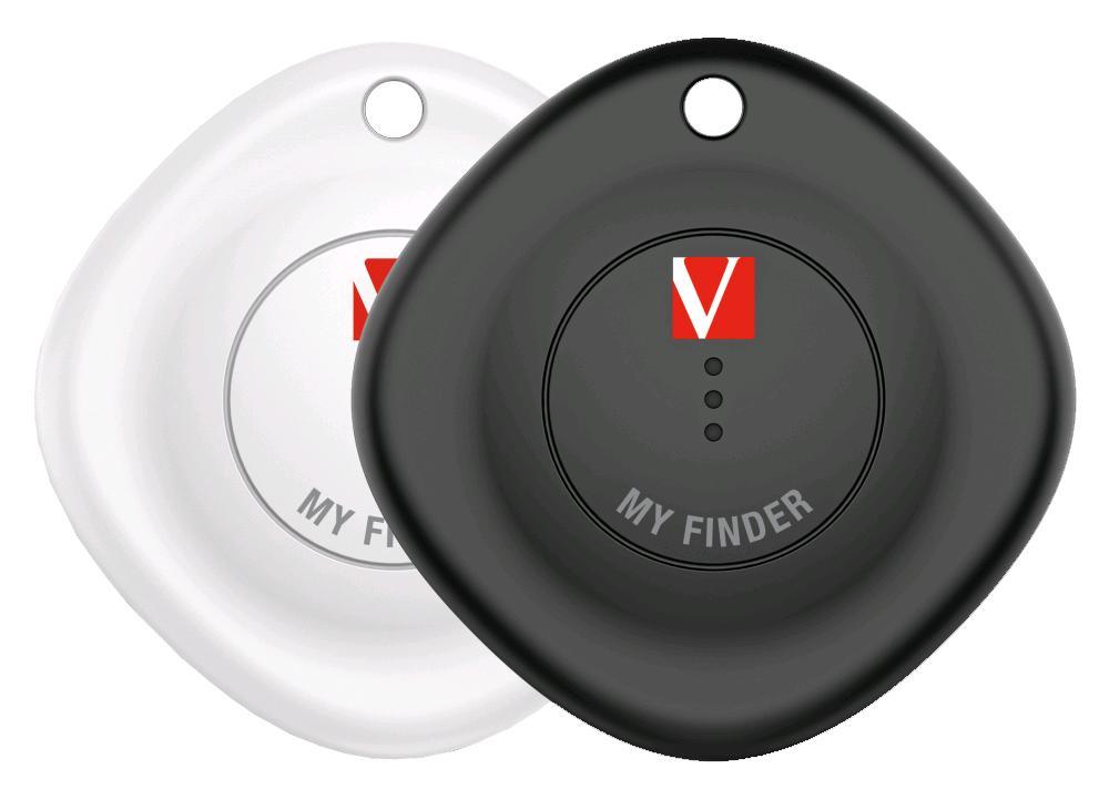 VERBATIM MY FINDER DISPOSITIVO DI TRACCIAMENTO BLUETOOTH TRACKER v5.2 PER DISPOSTIVI APPLE CON APP FIND MY IP66 2 Pz. BIANCO/NERO