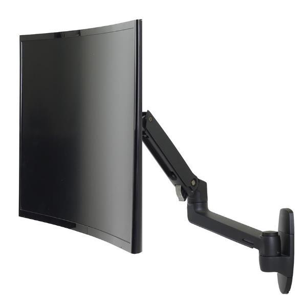 Ergotron LX - Kit montaggio (braccio snodato, adattatore prolunga, base per montaggio a parete) - per display LCD - nero opaco - dimensione schermo: fino a 34" - installabile a parete