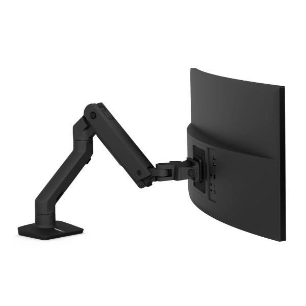 Ergotron HX - Kit montaggio (braccio snodato, morsetto per montaggio su scrivania, braccio estensibile, montatura con anello di tenuta, pivot) - Tecnologia brevettata Constant Force - per Display LCD/display LCD curvo - nero opaco - dimensione schermo: up