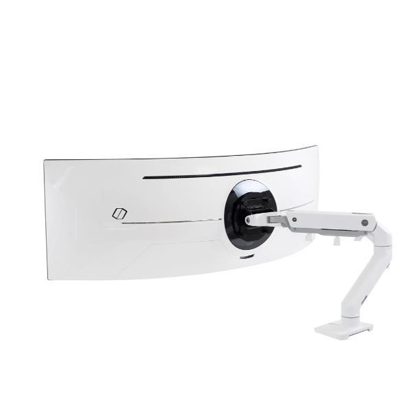 Ergotron HX - Kit montaggio (braccio snodato, morsetto per montaggio su scrivania, braccio estensibile, montatura con anello di tenuta, perno HD) - Tecnologia brevettata Constant Force - per Display LCD/display LCD curvo - bianco - dimensione schermo: up