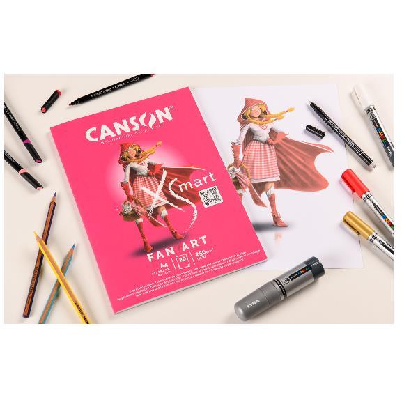 CANSON ALBUM DA DISEGNO 20 FOGLI 250 GR A4 BIANCO CONF 5 Pz.
