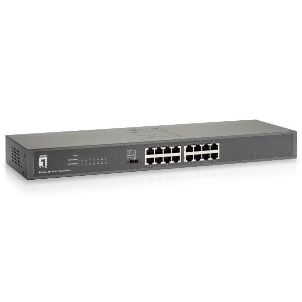LevelOne GSW-1657 - Switch - 16 x 10/100/1000 - desktop