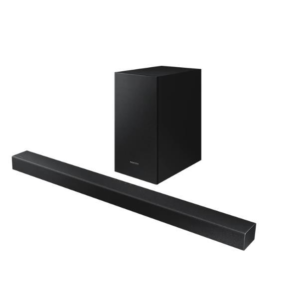 Samsung HW-T420 - Sistema soundbar - per TV - 2.1 canali - senza fili - Bluetooth - Controllato da app - 150 Watt (Totale) - nero