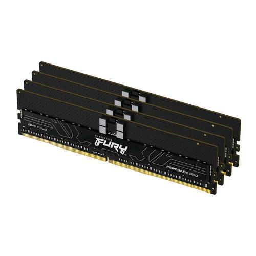 Kingston FURY Renegade Pro - DDR5 - kit - 64 GB: 4 x 16 GB - DIMM 288-PIN - 6000 MHz / PC5-48000 - CL32 - 1.35 V - registrato - ECC - nero
