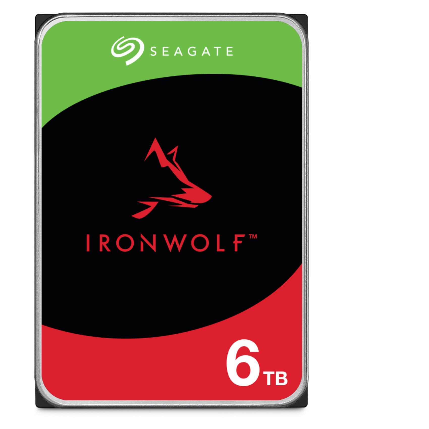 Seagate IronWolf ST6000VN006 - HDD - 6 TB - interno - 3.5" - SATA 6Gb/s - buffer: 256 MB - con 3 anni Seagate Recupero dei dati di salvataggio