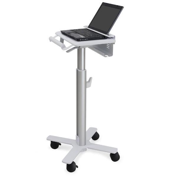 Ergotron StyleView - Carrello - per impieghi leggeri - per notebook/scanner codici a barre - medico - acciaio - bianco, alluminio - dimensione schermo: fino a 17"