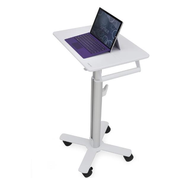 Ergotron StyleView S-Tablet Cart - Carrello - per tablet - bloccabile - acciaio verniciato a polvere - bianco, alluminio - dimensione schermo: fino a 12" - Compatibile TAA - per Microsoft Surface 2, 3, Pro, Pro 2, Pro 3, Pro 4, RT