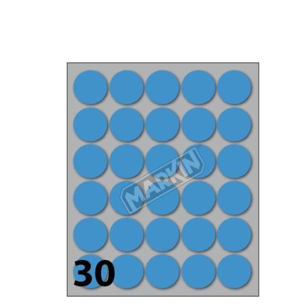 MARKIN CONF10 BUSTE ETICHETTE 7 BLU DIAM22