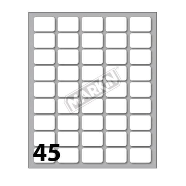 MARKIN ETICHETTE ADESIVE 21X14 mm BIANCO CONF 450 Pz.