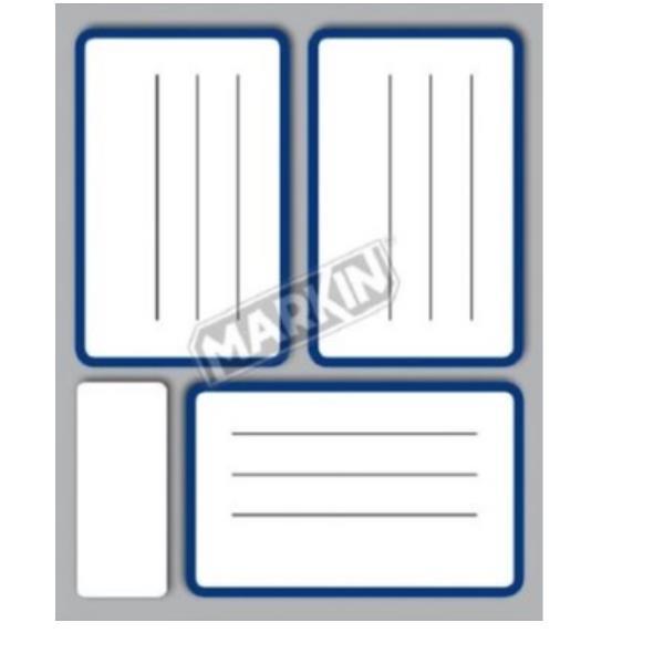 MARKIN ETICHETTE ADESIVE 53X83 mm BORDATA E RIGATA BIANCO CONF 30 Pz.