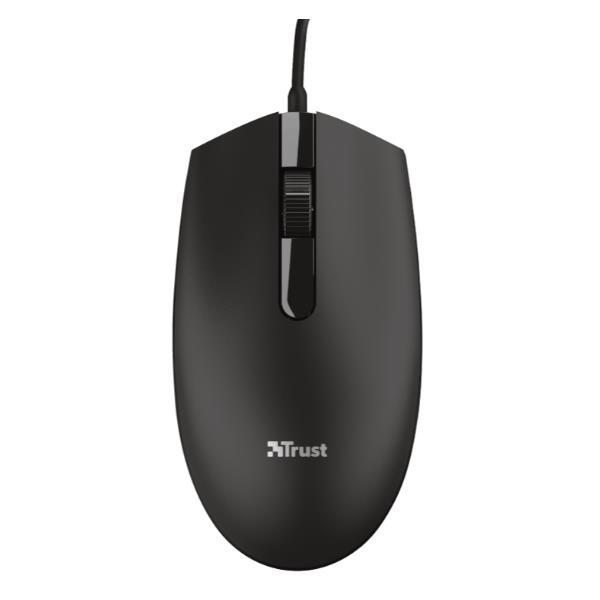 Trust TM-101 - Mouse - per destrorsi e per sinistrorsi - ottica - 3 pulsanti - cablato - USB