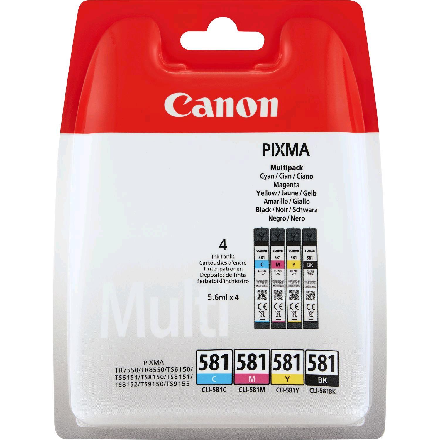 Canon 2103C006 cartuccia d'inchiostro 4 pz Originale Nero, Ciano, Magenta, Giallo