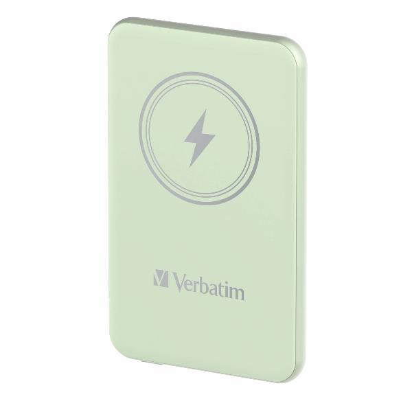 VERBATIM MAGNETIC WIRELESS POWER BANK 5.000mAh RICARICA WIRELESS MAGNETICA 15 W PD 20 W VERDE