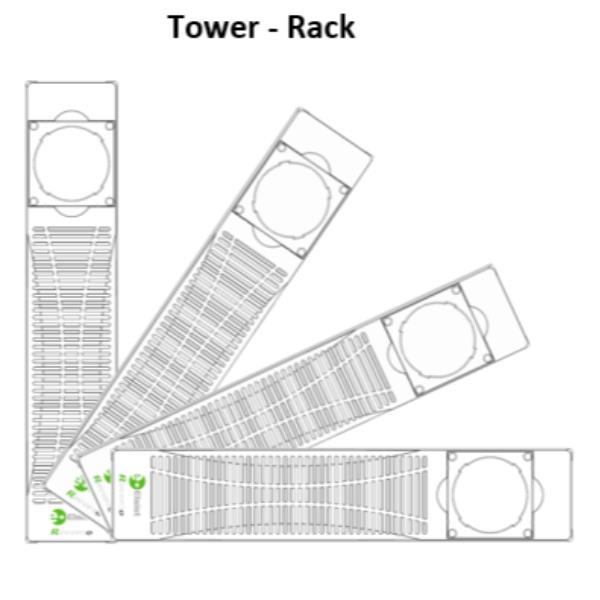 Naicon REVERSO 1000 VA 1000 W CON 325 MM. DI PROF. ON LINE CON DISPLAY LCD RACKTOWER