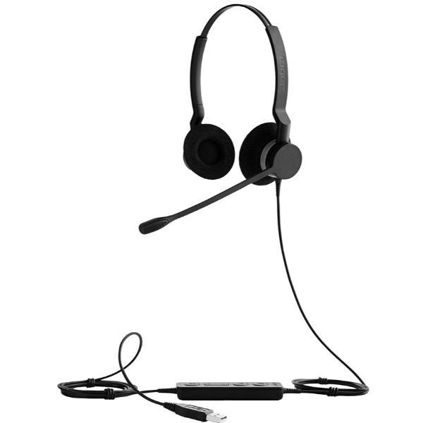 Jabra BIZ 2300 USB MS Duo - Cuffie con microfono - over ear - cablato - USB