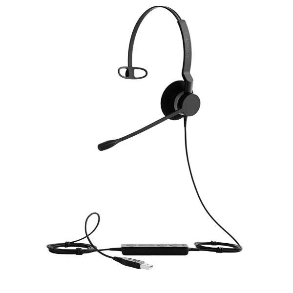 Jabra BIZ 2300 USB MS Mono - Cuffie con microfono - over ear - cablato - USB - Certificato per Skype for Business