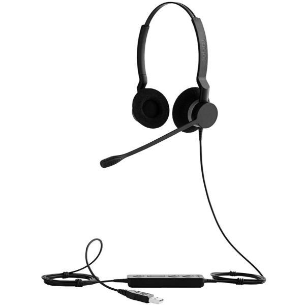 Jabra BIZ 2300 USB UC Duo - Cuffie con microfono - over ear - cablato - USB