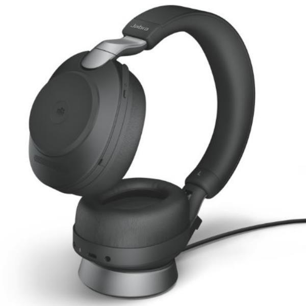 Jabra Evolve2 85 MS Stereo - Cuffie con microfono - dimensione completa - Bluetooth - senza fili, cablato - eliminazione rumore attivata - jack 3,5 mm - isolamento dal rumore - nero - Certificato per i team Microsoft