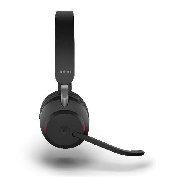 Jabra Evolve2 65 MS Stereo - Cuffie con microfono - on-ear - Bluetooth - senza fili - USB-A - isolamento dal rumore - nero - Certificato per i team Microsoft