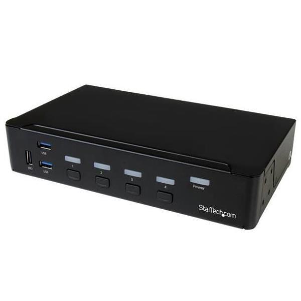 StarTech.com Switch Commutatore KVM a 4 Porte HDMI con Hub USB 3.0 - 1080p - Switch KVM / USB - 4 x KVM / audio / USB + 3 x SuperSpeed USB - 1 utente locale - montabile su rack - 120/230 V CA / 9 - 12 V CC - per P/N: SV431RACK